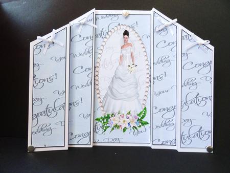 Elegant Bride Theatre Card by Valerie Spowart