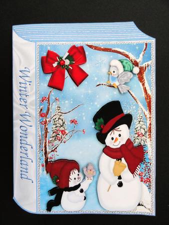 Winter Wonderland Cute Little Snowmen Folded Book by Valerie Spowart