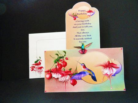 Fuchsias and Feathers All Occasion Tent Bookmark Kit by Valerie Spowart