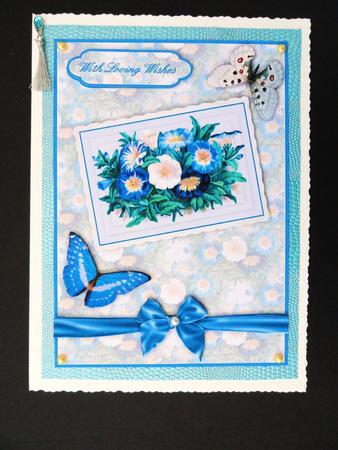 Vintage Morning Glories Postcard A4 Card Front by Valerie Spowart
