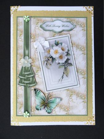 Vintage White Roses Postcard A4 Card Front by Valerie Spowart