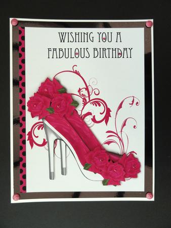 Ladies Fabulous Shoes Quick Card Front by Valerie Spowart