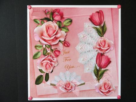 Lace Fan and Romantic Roses by Valerie Spowart