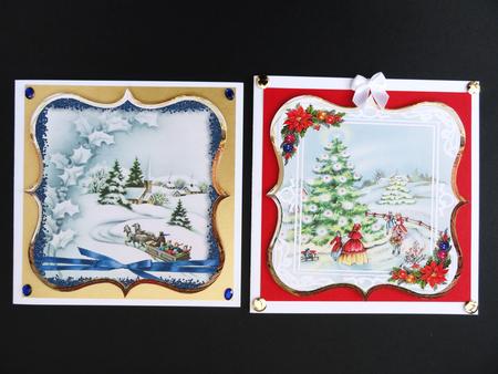 Vintage Christmas Scene Toppers by Valerie Spowart