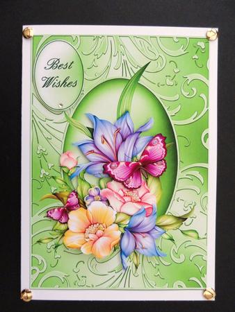 Flora in a Shimmering Green Frame by Valerie Spowart