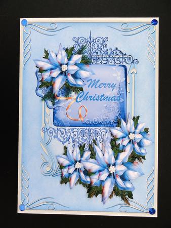 Blue Christmas Pointsettia by Valerie Spowart