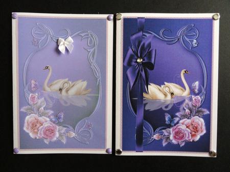 Beautiful Two Swans Quick Card by Valerie Spowart