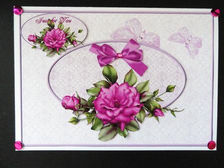 Purple Rose and Butterflies by Valerie Spowart