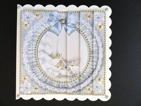 Ice Church Ruffle 5in Side Stacker Card Front by Valerie Spowart