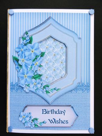 Forget Me Not Blue Card Topper by Valerie Spowart