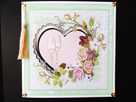 Wedding, Anniversary, Engagement Topper with Decoupage by Valerie Spowart