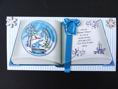 Winter Scene Open Book by Valerie Spowart