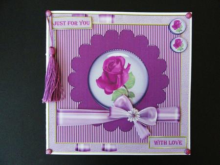 Purple Rose and Bow Modern Style by Valerie Spowart