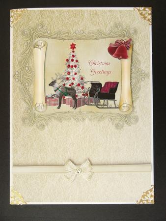 Scroll Xmas Card by Valerie Spowart