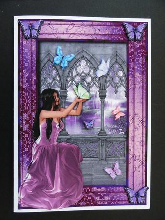 Lady Butterfly Purple by Valerie Spowart