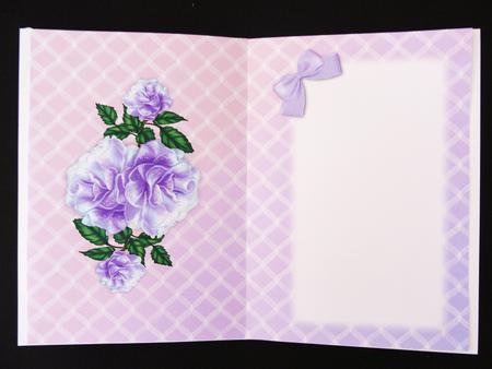A Delicate Purple Rose Insert by Valerie Spowart