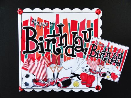 Birthday Sports & Games Shell Edged Corner Side Stacker by Valerie Spowart