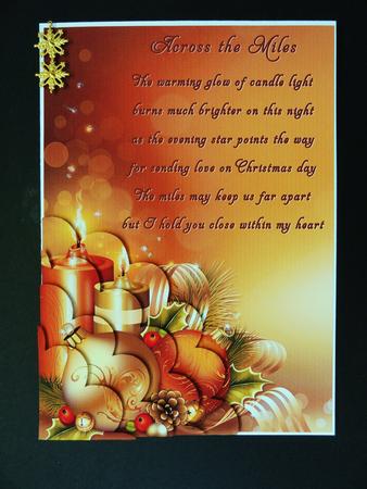 Poem Across the Miles by Valerie Spowart