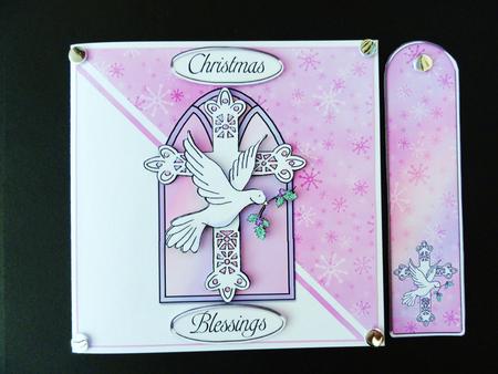 Christmas Dove 3D Decoupage Quick Card and Greetings by Valerie Spowart