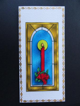 Stained Glass Candle + Decoupage - Gold by Valerie Spowart
