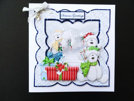 Bears Christmas Frame by Valerie Spowart