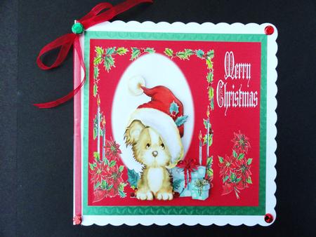 A Lonely Christmas Pup with Decoupage by Valerie Spowart