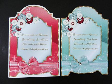 A Floral Christmas Carol Quick Screen Card Fronts by Valerie Spowart