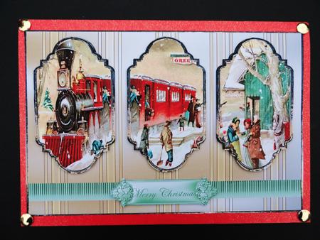 Vintage Train Station at Christmas by Valerie Spowart