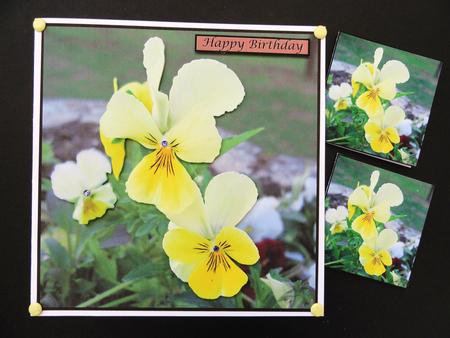 Yellow Pansies Topper by Valerie Spowart