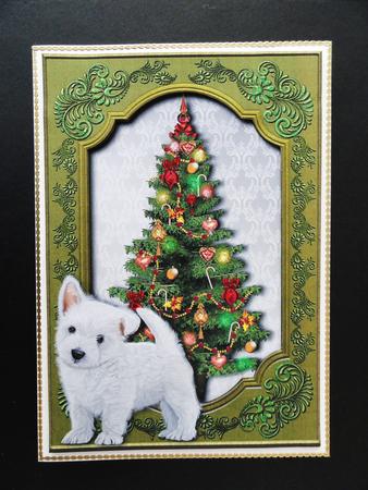 2 Westie Puppy Christmas Toppers by Valerie Spowart