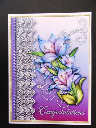Fleurs Congratulations Card Topper 1 by Valerie Spowart