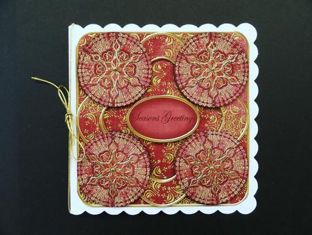 Dred Goldflake Seasons Greetings 3D Rosette Topper by Valerie Spowart