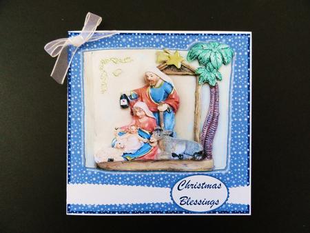 Nativity Scene Card by Valerie Spowart