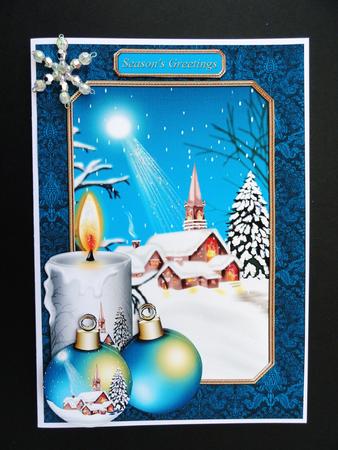 Christmas Scene Card Front 3 by Valerie Spowart
