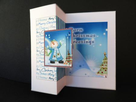 Merry Christmas Fold Back Card by Valerie Spowart