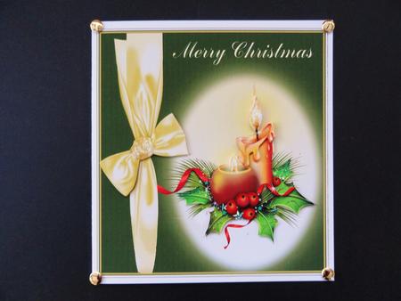 Vintage Style Merry Christmas Candles Topper by Valerie Spowart