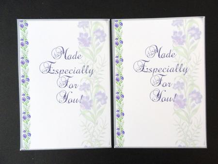 Card Protector Purple Flowers 5x7 Portrait by Valerie Spowart