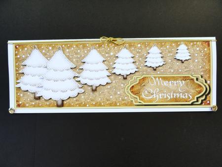 Cute Christmas Trees Dl Topper with Decoupage 1 by Valerie Spowart