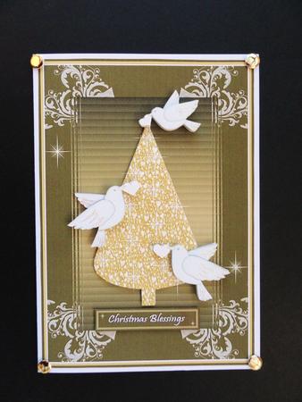 Dove Hearts Christmas Tree by Valerie Spowart