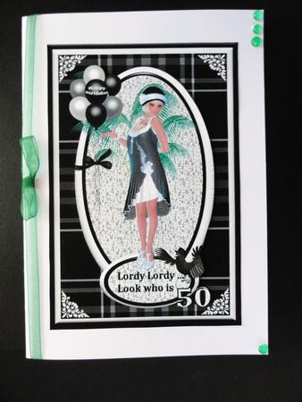 Lordy Look Who is 50 Lady A4 by Valerie Spowart