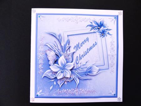 Blue Christmas Flowers by Valerie Spowart