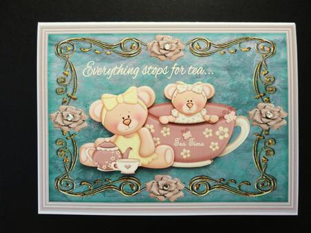 Everything Stops for Tea -  Teatime Teddies by Valerie Spowart
