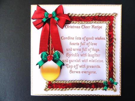 5x5 Christmas Cheer Recipe by Valerie Spowart