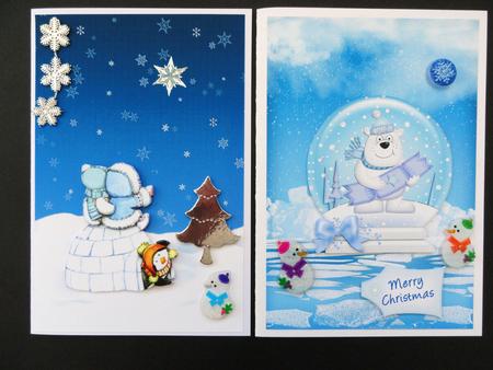 Christmas Blue's Two Winter Backgrounds by Valerie Spowart