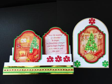 Vintage Christmas Scenes Toppers & Insert Plaques Red 5 by Valerie Spowart