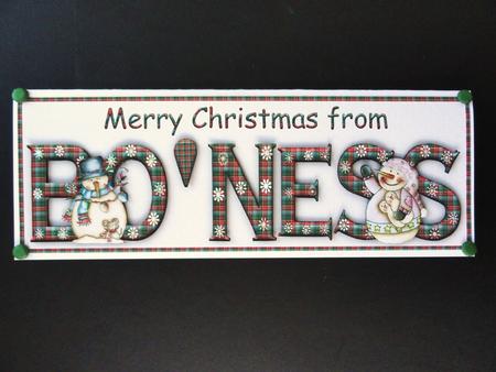Merry Christmas from Bo'ness Large Dl Card by Valerie Spowart