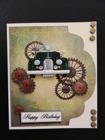 Male Birthday Card Steampunk by Valerie Spowart