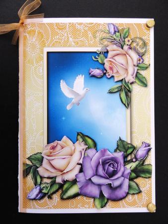 Beautiful Heritage Roses & Dove + Decoupage by Valerie Spowart