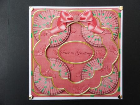 Dred Holly Seasons Greetings 8in Rosette Cf Kit by Valerie Spowart