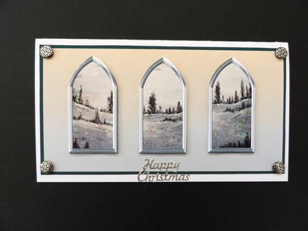 Three Archways Christmas Scene by Valerie Spowart